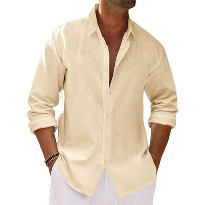 Men's Casual Lightweight Breathable Linen Shirt