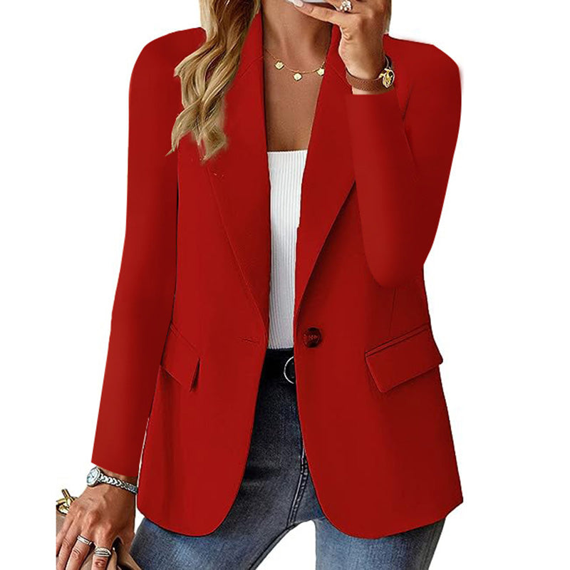 Women's Casual Open-Front Blazer Jacket
