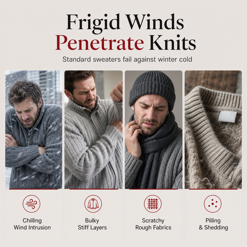 Men's Mid-Length Thickened Hooded Cardigan