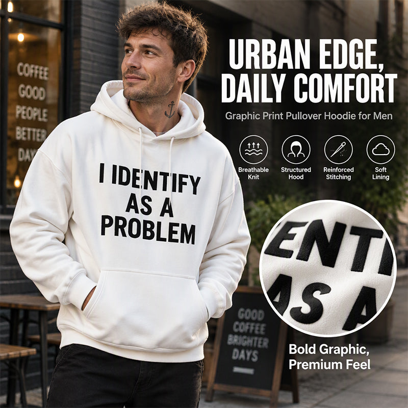 Men's Humorous Graphic Hooded Sweatshirt