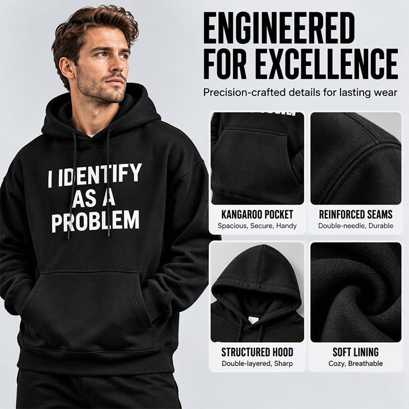 Men's Humorous Graphic Hooded Sweatshirt