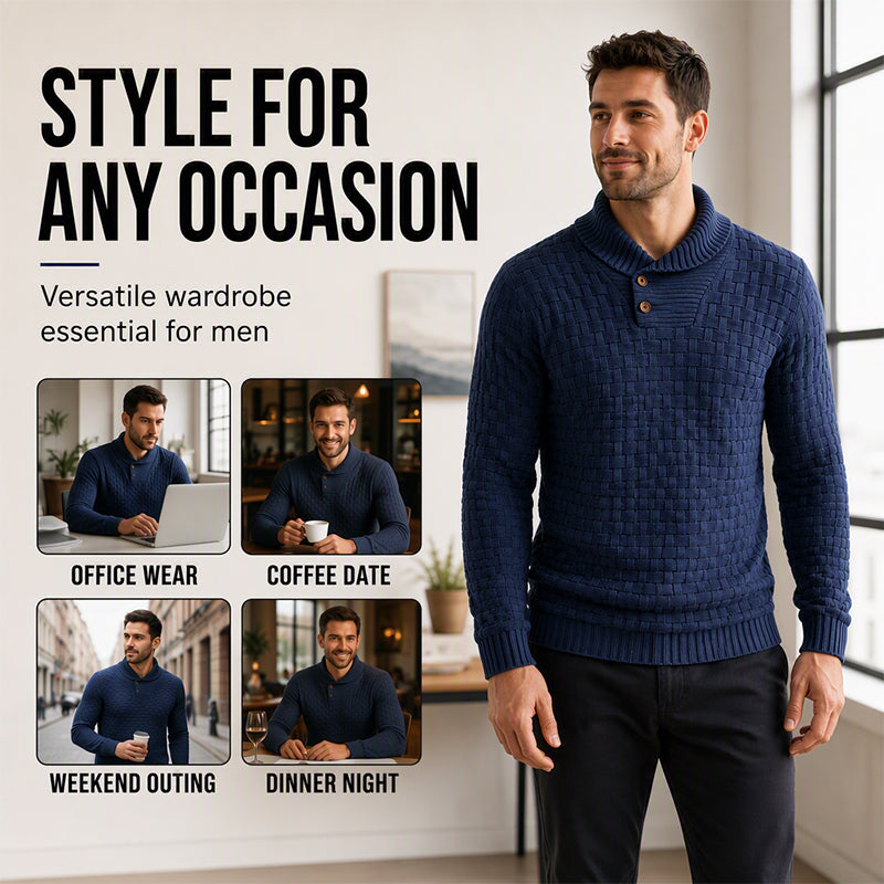 Men's Classic Shawl Collar Sweater