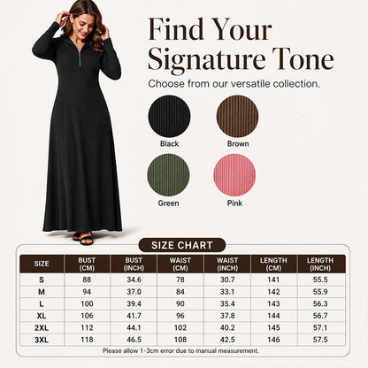 ✨ Ribbed Knit Texture, Easy Hooded Maxi Style | Women's Hooded Maxi Dress