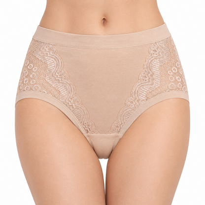 Plus Size High Waisted for Women with Cotton Crotch Briefs for Middle Aged and Elderly