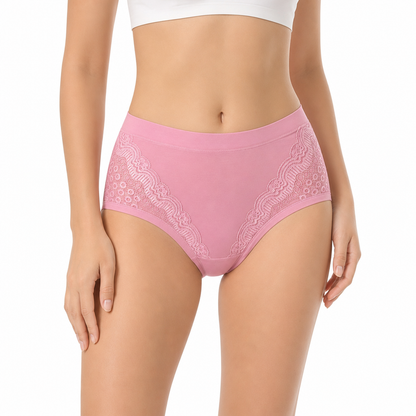 Plus Size High Waisted for Women with Cotton Crotch Briefs for Middle Aged and Elderly