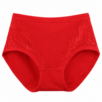 Plus Size High Waisted for Women with Cotton Crotch Briefs for Middle Aged and Elderly
