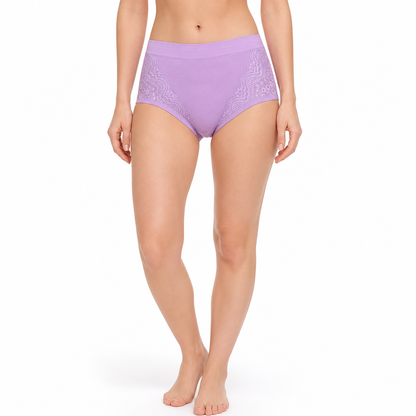 Plus Size High Waisted for Women with Cotton Crotch Briefs for Middle Aged and Elderly