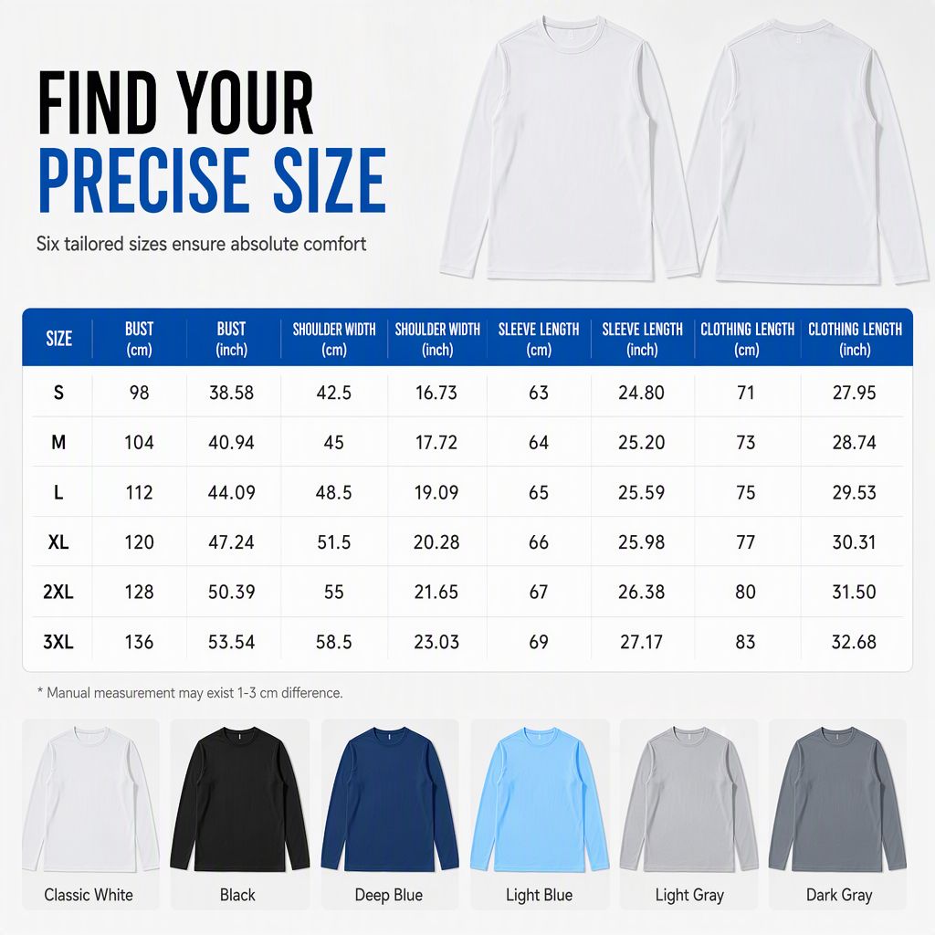 Men's Quick-Dry Crew Neck Long Sleeve Shirt