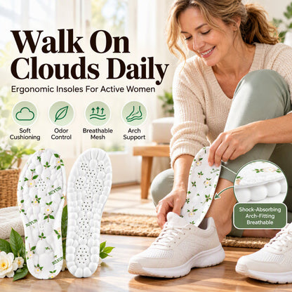 Breathable Camellia Deodorizing Cushion Insoles