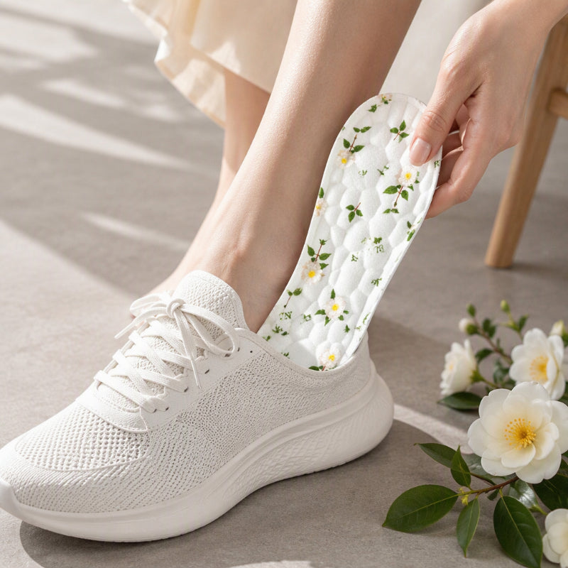 Breathable Camellia Deodorizing Cushion Insoles