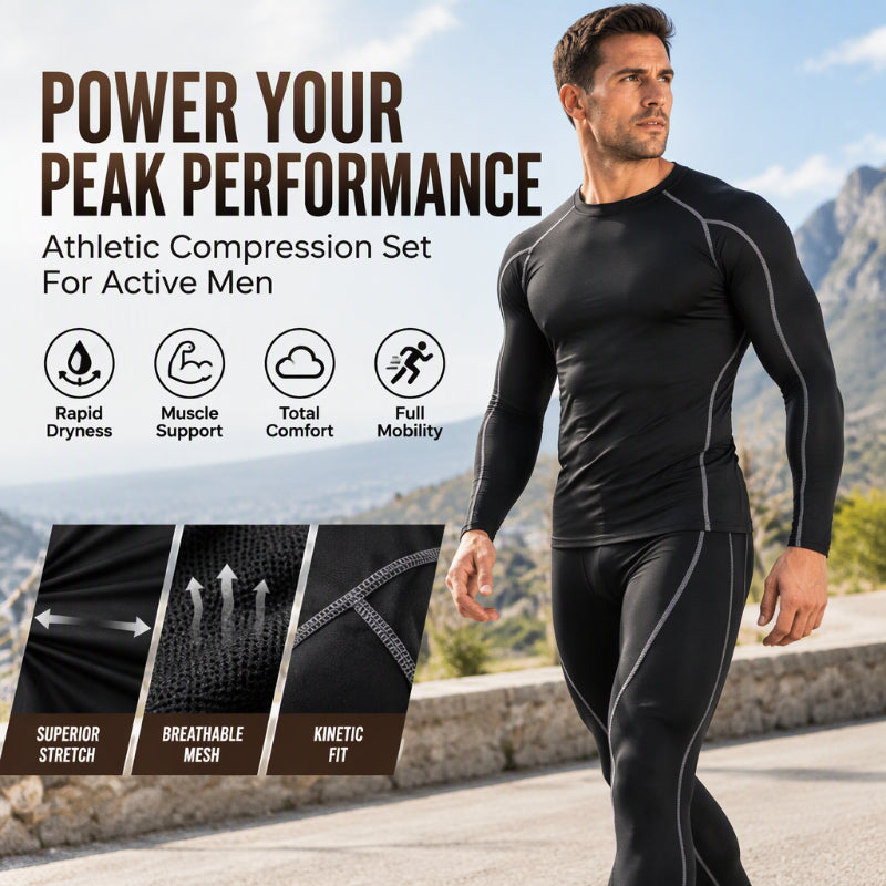 Men's Compression Workout Thermal Underwear Set