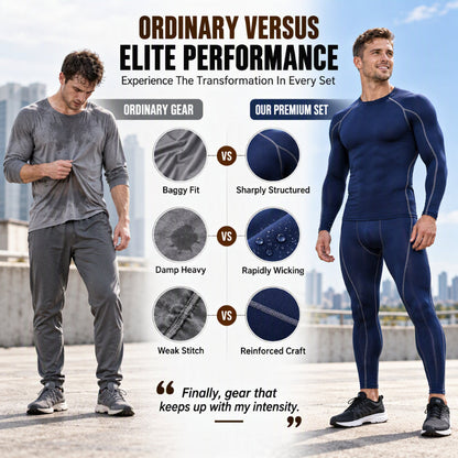 Men's Compression Workout Thermal Underwear Set