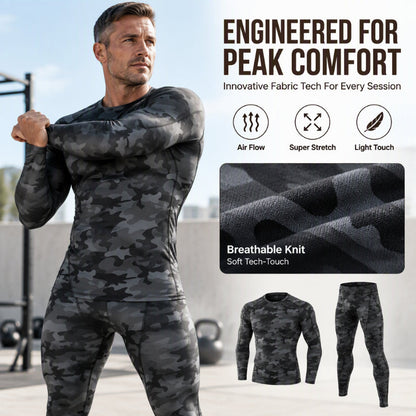 Men's Compression Workout Thermal Underwear Set
