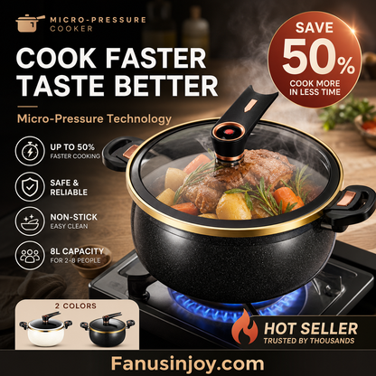 🔥Limited time 50% off！👨‍🍳The first step to becoming a chef！🥘Non-stick Enamel Micro-pressure Pot