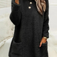 Pocket Crew Neck Casual Warm Long Sleeve T-Shirt Dress