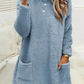 Pocket Crew Neck Casual Warm Long Sleeve T-Shirt Dress