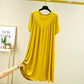 Super Soft Comfortable Short Sleeve Loose Pajama Dress