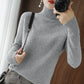 Solid turtleneck cashmere knit sweater-buy 2 free shipping