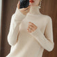 Solid turtleneck cashmere knit sweater-buy 2 free shipping