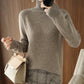 Solid turtleneck cashmere knit sweater-buy 2 free shipping