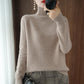 Solid turtleneck cashmere knit sweater-buy 2 free shipping